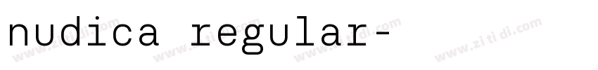 nudica regular字体转换